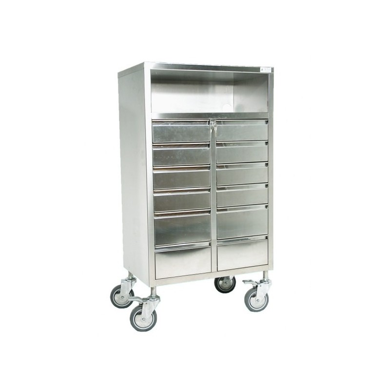 CARRELLO INOX 12 CASS.1 VANO AF