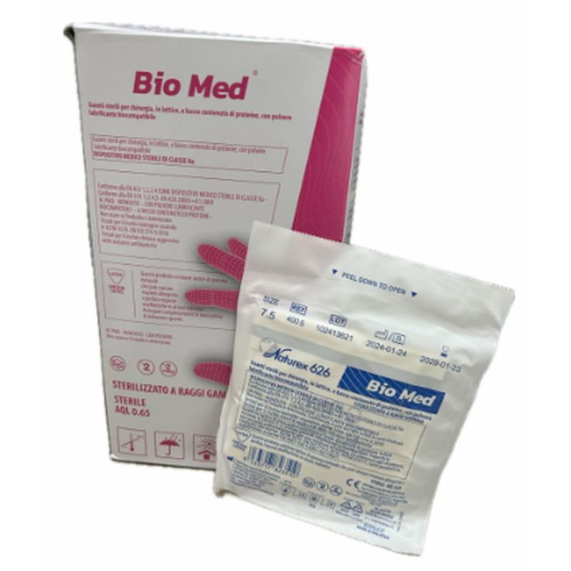 Guanto lattice sterile